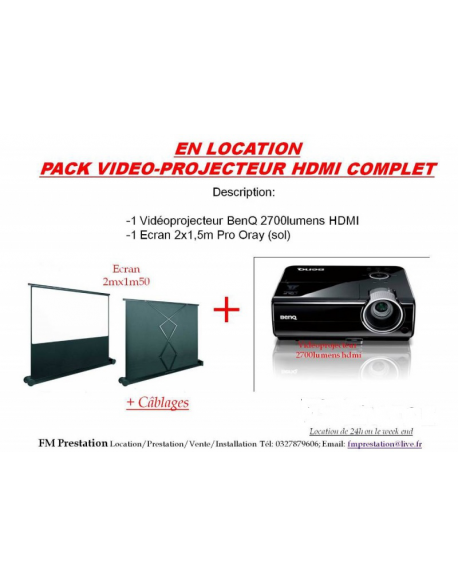 Pack Vidéoprojecteur HDMI