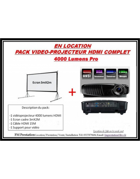 Pack Vidéoprojecteur HDMI PRO